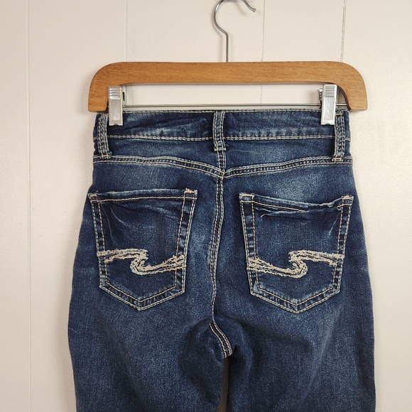 Silver Jeans Avery Slim Boot Bootcut High Waisted Rise Western Flare Size 26 - Picture 4 of 11